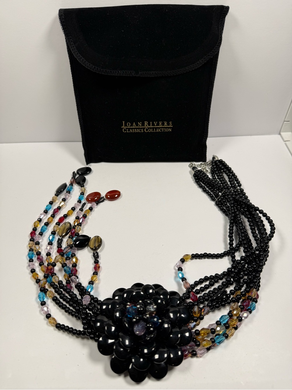 Joan Rivers Starlet Style Beaded Flower Statement Necklace